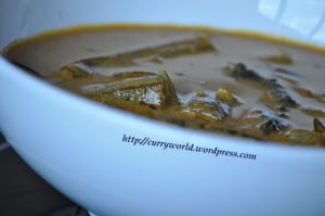 vendakka fish curry style