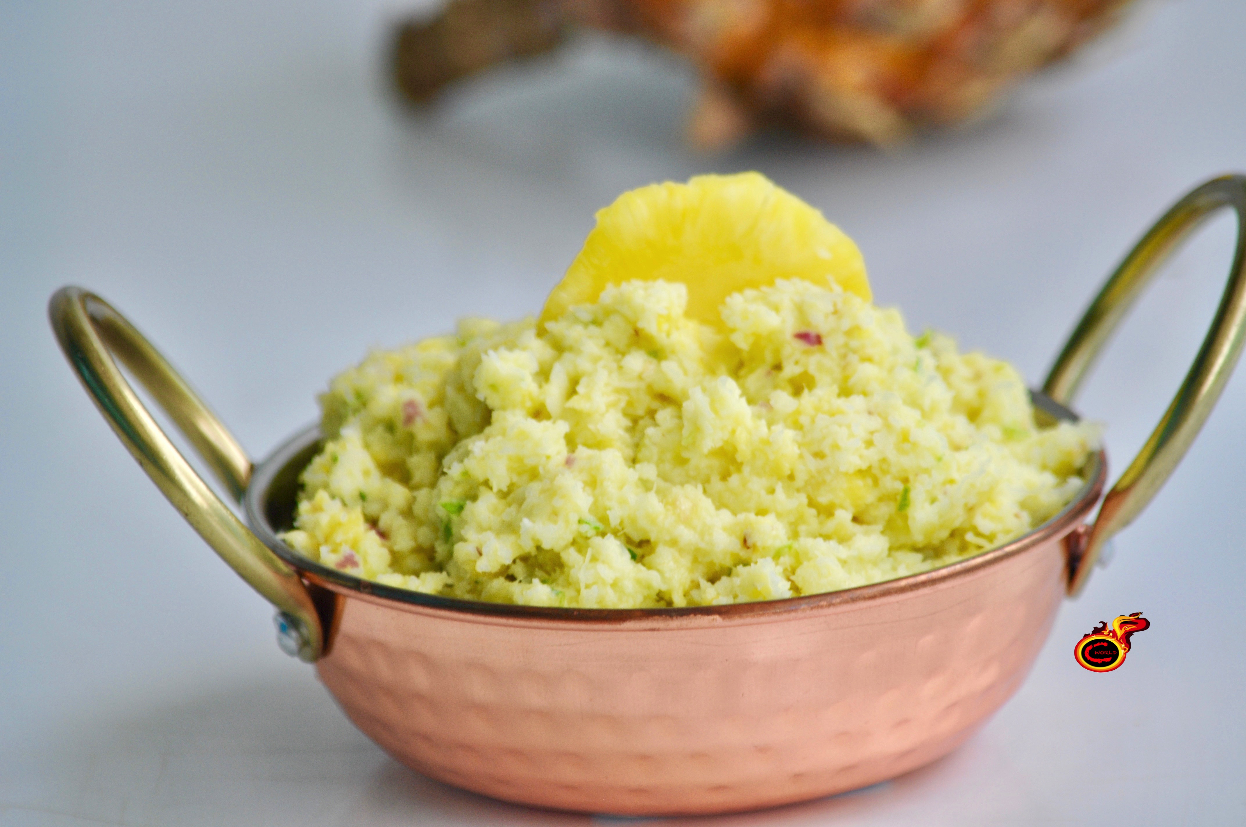 Pineapple Chammanthi – Best combination for Biriyani  || Spicy Tangy Sweet  Biriyani  dip || Veena’s Curryworld Special​